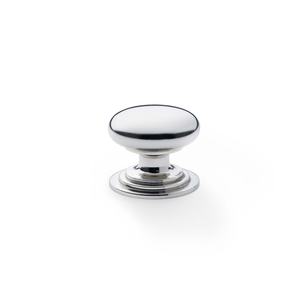 Waltz Round Cupboard Knob on Stepped Rose 32mm