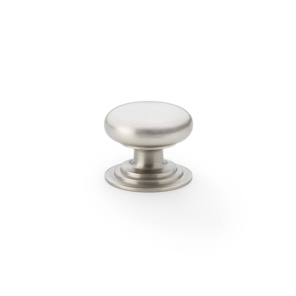 Waltz Round Cupboard Knob on Stepped Rose 32mm