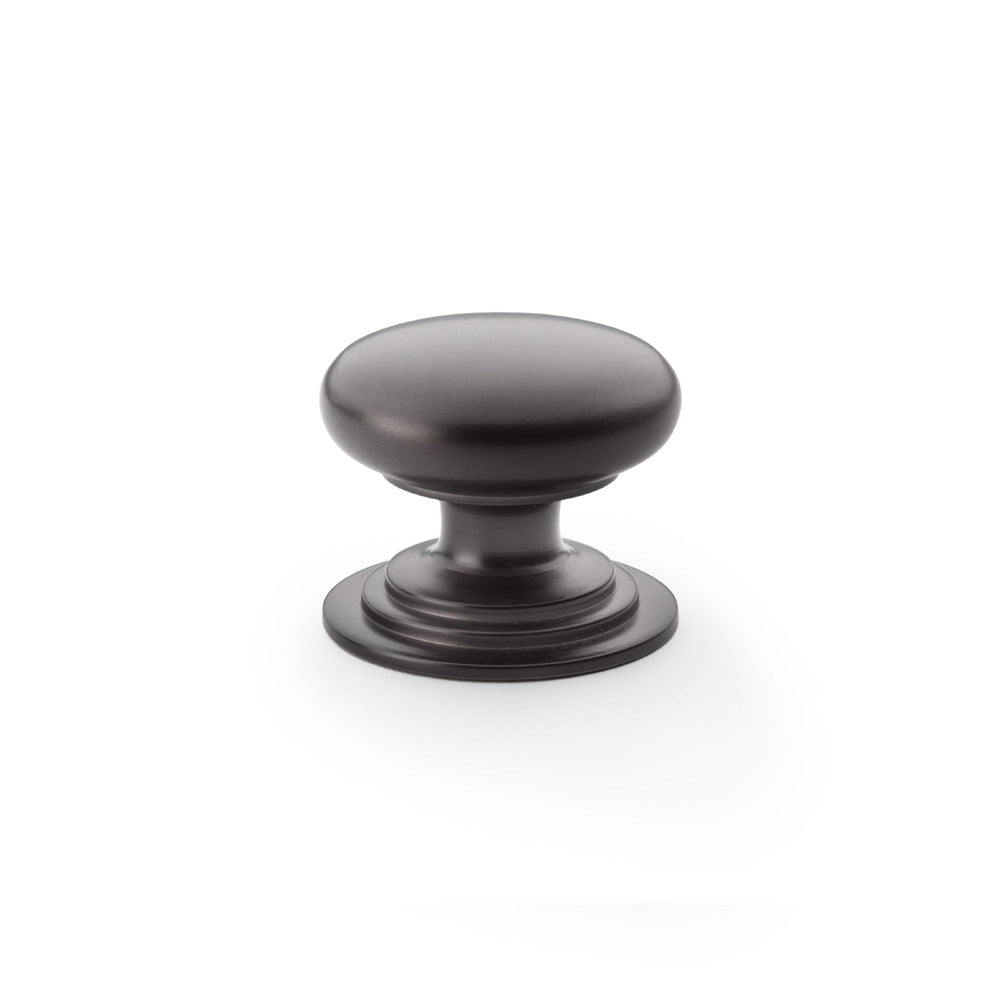 Waltz Round Cupboard Knob on Stepped Rose 38mm