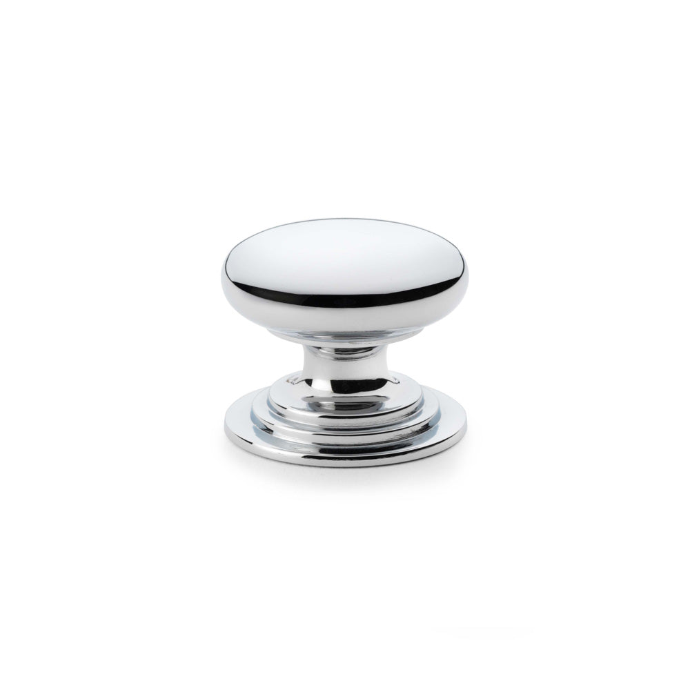 Waltz Round Cupboard Knob on Stepped Rose 38mm