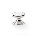 Waltz Round Cupboard Knob on Stepped Rose 38mm