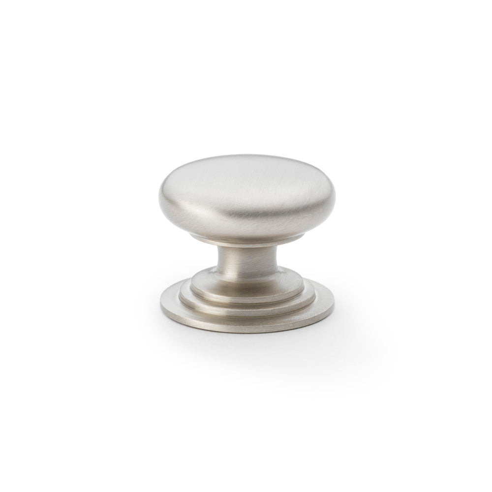 Waltz Round Cupboard Knob on Stepped Rose 38mm
