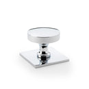 Bullion Cupboard Knob on Square Backplate