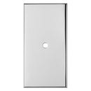 Rectangular Cupboard knob Backplate Knob on Backplate Carlisle Brass Polished Chrome
