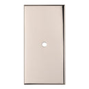 Rectangular Cupboard knob Backplate Knob on Backplate Carlisle Brass Polished Nickel
