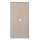 Rectangular Cupboard knob Backplate Knob on Backplate Carlisle Brass Satin Nickel