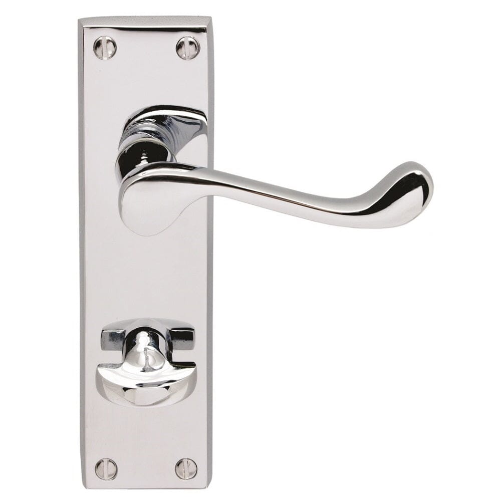 Contract Victorian Scroll Lever on WC Backplate (Latch & Hinges Included)