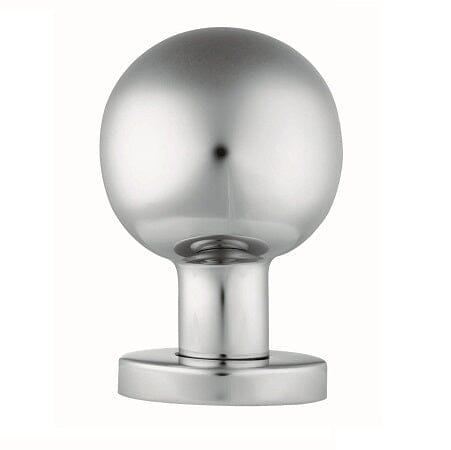 Mortice Knob on Sprung Round Rose Mortice Knob Eurospec Satin Stainless Steel