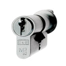 MP10 Euro Cylinder & Turn 70mm 10 Pin Eurospec Satin Chrome