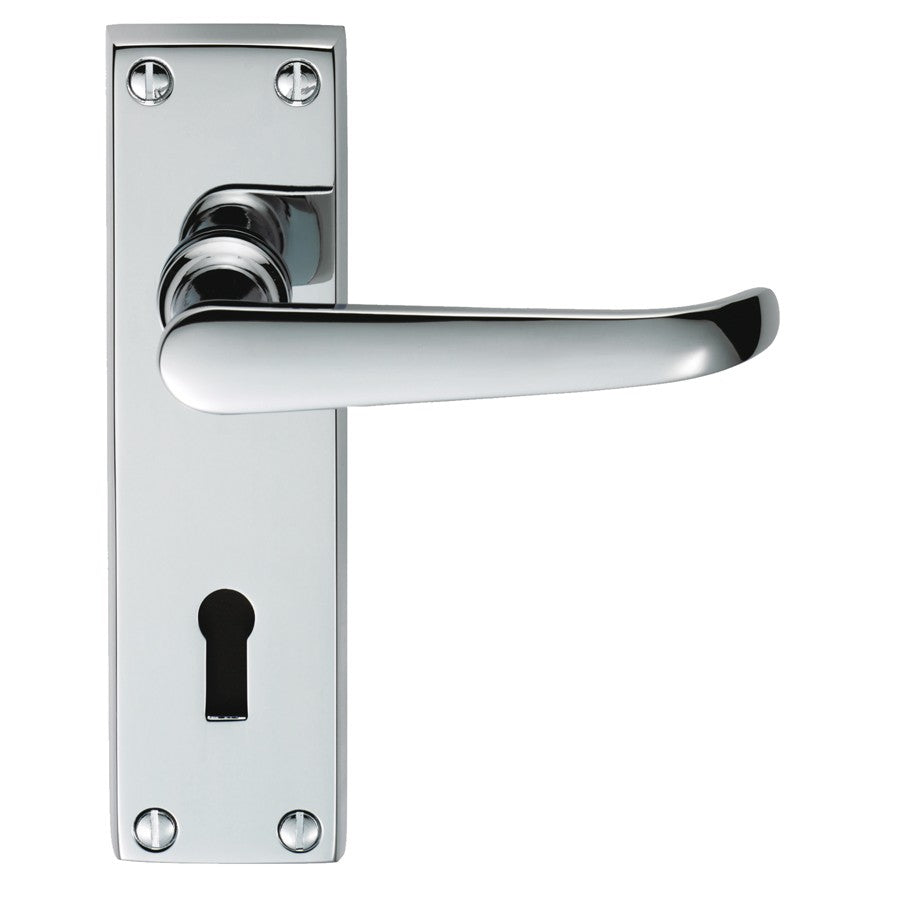 Victorian Ascot Lever on Lock Backplate (Latch & Hinges Included)