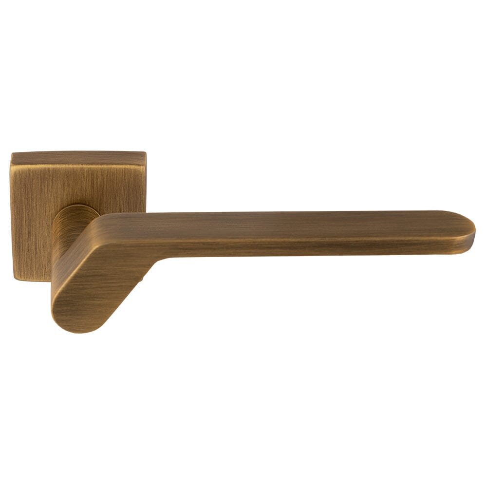 Pendio Lever On Concealed Fix Push-On Square Rose (Latch & Hinges Included) Lever On Rose Carlisle Brass Antique Brass