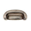 Oval Plate Cupboard Handle 86mm Cupboard Handle Carlisle Brass Pewter Effect