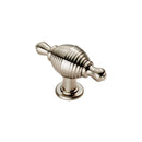 Reeded Knob with Finial Ears Cupboard Knob Carlisle Brass Satin Nickel