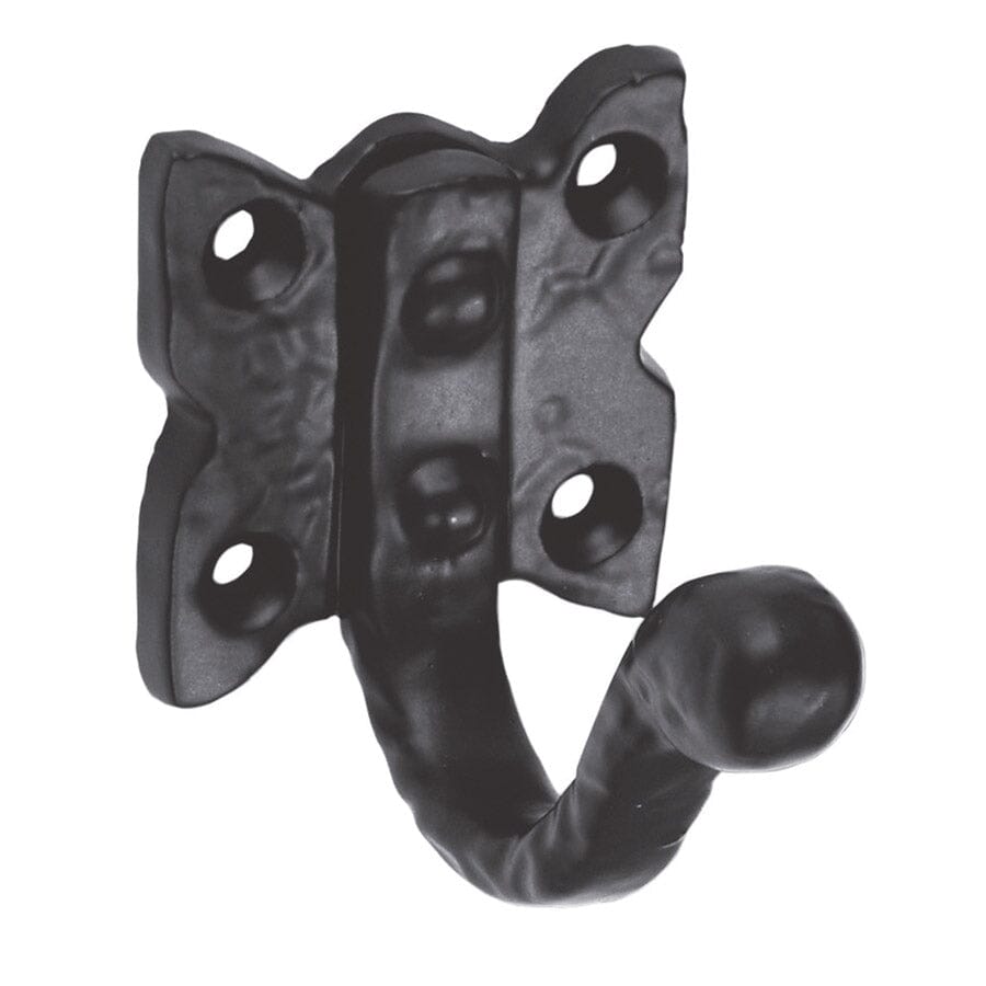Single Wardrobe Hook Hat & Coat Hook Carlisle Brass Black Antique