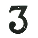Numeral 3 (Face Fix) Numerals & Letter Carlisle Brass Black Antique