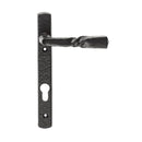 Narrow Plate Straight Lever Furniture Multipoint Handle Carlisle Brass Black Antique