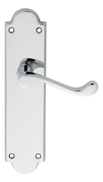 Victorian Scroll Lever on Shaped Latch Backplate (Latch & Hinges Included)