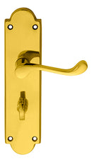 Victorian Scroll Lever on Shaped WC Backplate (Latch & Hinges Included)