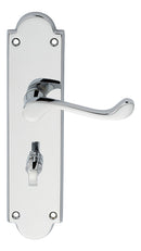 Victorian Scroll Lever on Shaped WC Backplate (Latch & Hinges Included)