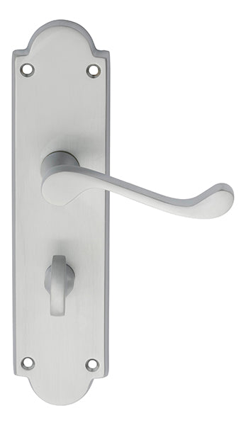 Victorian Scroll Lever on Shaped WC Backplate (Latch & Hinges Included)