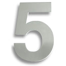 Numerals (0-9) 7" Number 5 Numerals & Letter Eurospec Satin Stainless Steel