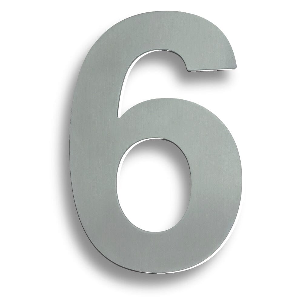 Numerals (0-9) 7" Number 6/9 Numerals & Letter Eurospec Satin Stainless Steel