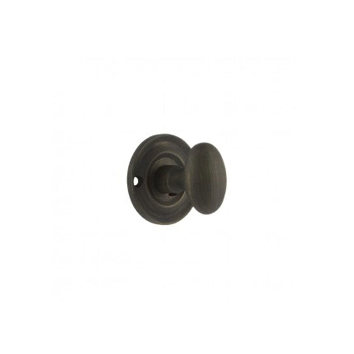 Old English Solid Brass Oval WC Turn and Release Bathroom Lock Atlantic Each Urban Bronze