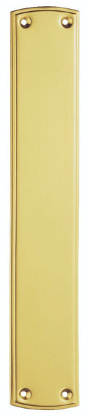 Ornate Finger Plate Pull Handle Carlisle Brass Polished Brass