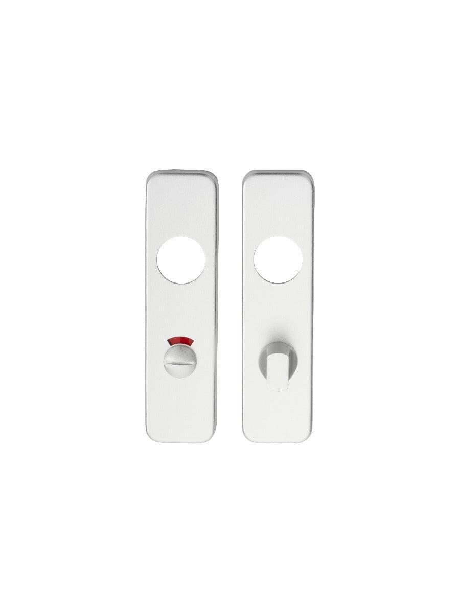 Safety Lever Bathroom Covers (Latch & Hinges Included) Lever On Backplate Eurospec Satin Anodised Aluminium