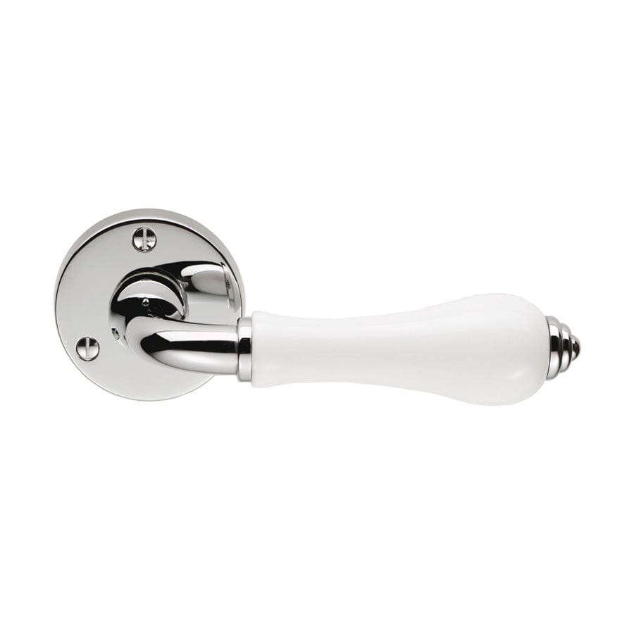 Porcelain Lever on Round Rose (Latch & Hinges Included) Lever On Rose Carlisle Brass PLWCP