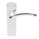 Serozzetta Tres Lever on Latch Backplate (Latch & Hinges Included) Lever On Backplate Serozzetta Polished Chrome