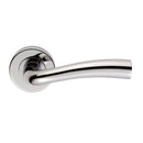 Serozzetta Cinco Lever on Round Rose (Latch & Hinges Included) Lever On Rose Serozzetta Polished Chrome