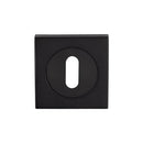 Serozzetta Square Standard Lock Escutcheon Escutcheon Serozzetta Matt Black
