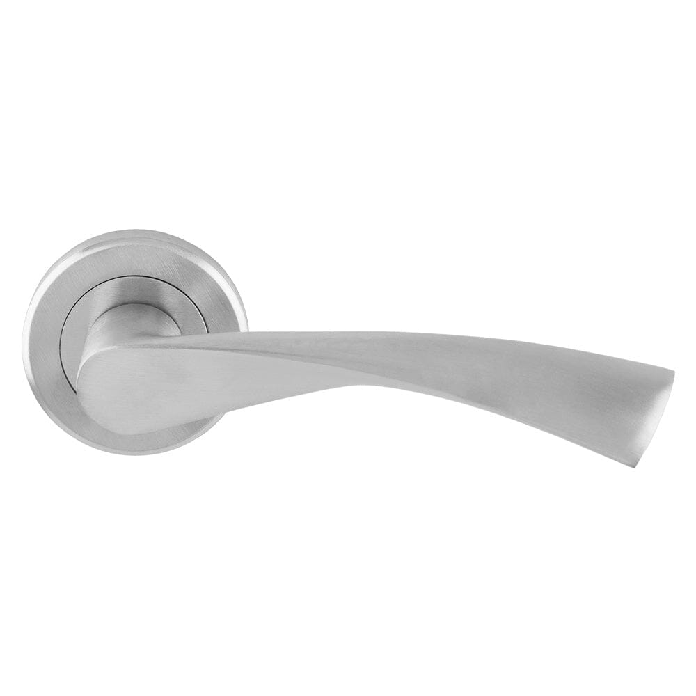 Serozzetta Breeze Lever on Round Rose (Latch & Hinges Included) Lever On Rose Serozzetta Satin Chrome