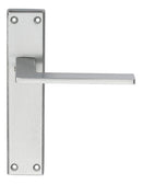 Serozzetta Zone Lever on Latch Backplate (Latch & Hinges Included) Lever On Backplate Serozzetta Satin Chrome