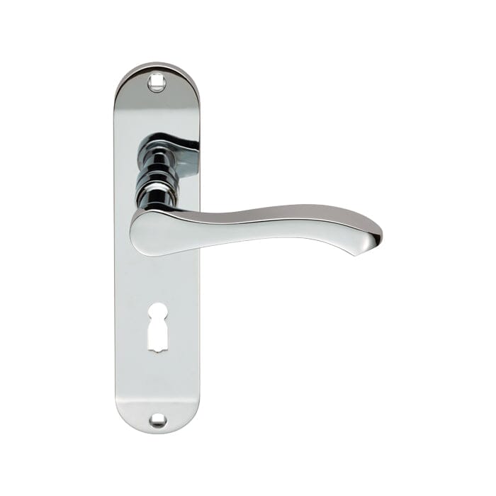 Serozzetta Lever on Lock Backplate (Latch & Hinges Included) Lever On Backplate Serozzetta Polished Chrome