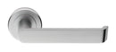Serozzetta Concept Lever on Round Rose (Latch & Hinges Included) Lever On Backplate Serozzetta Satin Chrome
