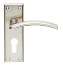 Serozzetta Trenta Lever on Euro Lock Backplate (Latch & Hinges Included) Lever On Backplate Serozzetta Satin Nickel