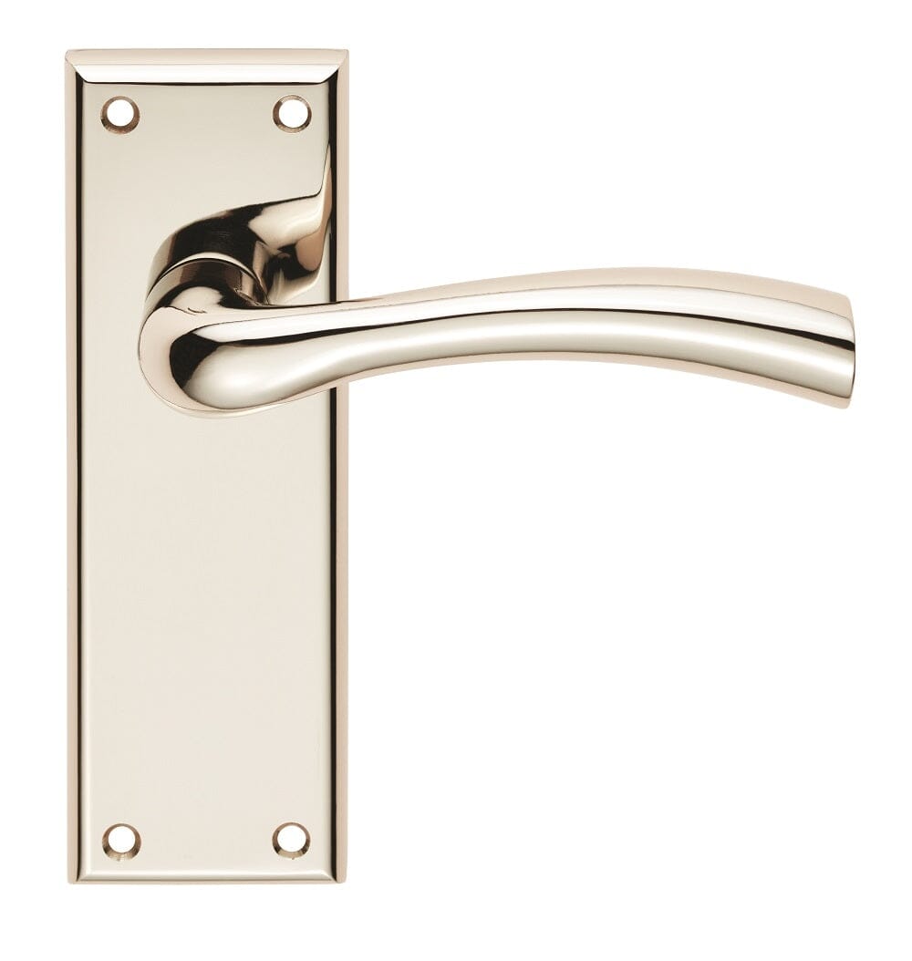 Serozzetta Cinquanta Lever on Latch Backplate (Latch & Hinges Included) Lever On Backplate Serozzetta Polished Nickel