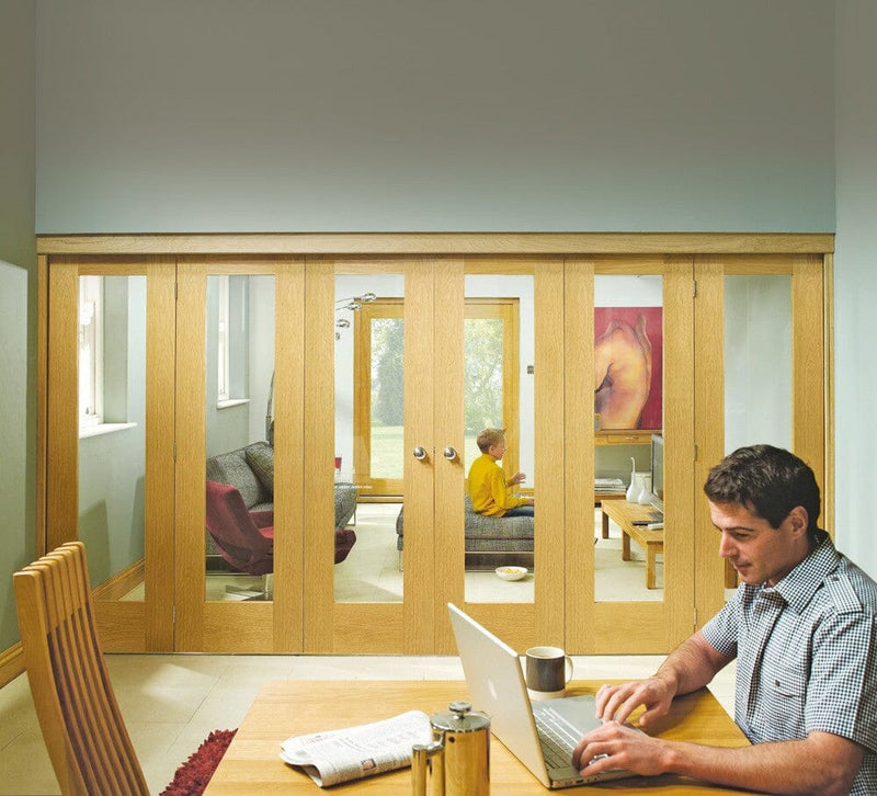 Internal Oak Freefold Room Divider (Excludes Doors)