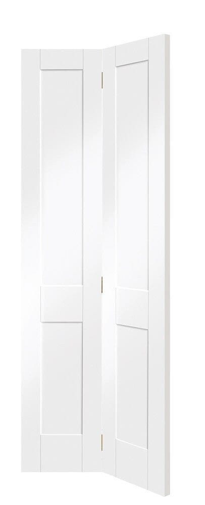 Victorian Shaker 4 Panel Bifold Internal White Primed Door