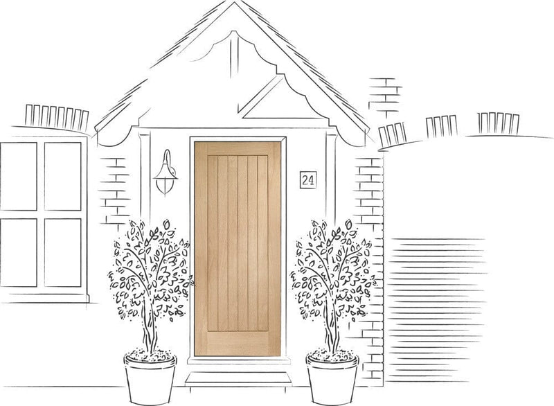 Suffolk External Oak Door (M&T)