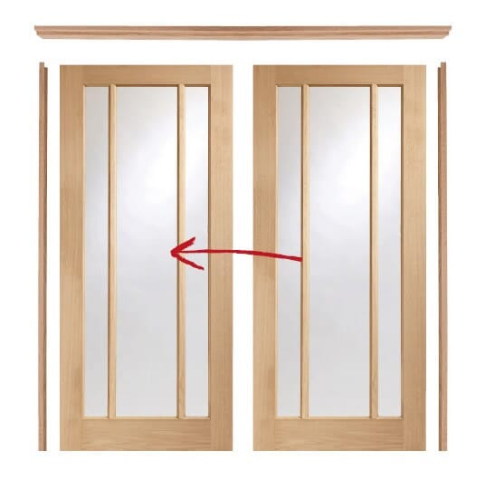 Oak Easi Slide Room Divider Door System (Excludes Doors)