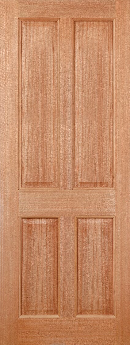 Hardwood Colonial 4 Panel M&T Unfinished External Door