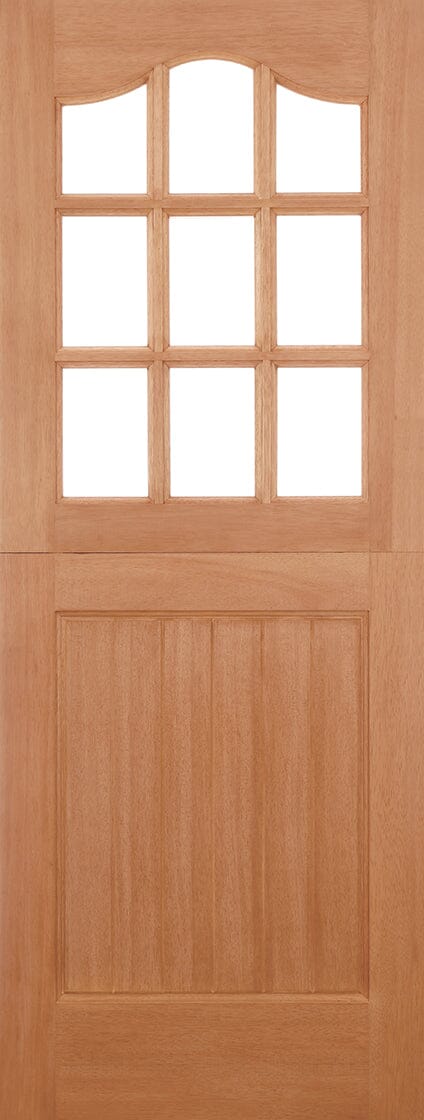Hardwood Stable Unglazed 9 Light Dowelled Unfinished External Stable Door
