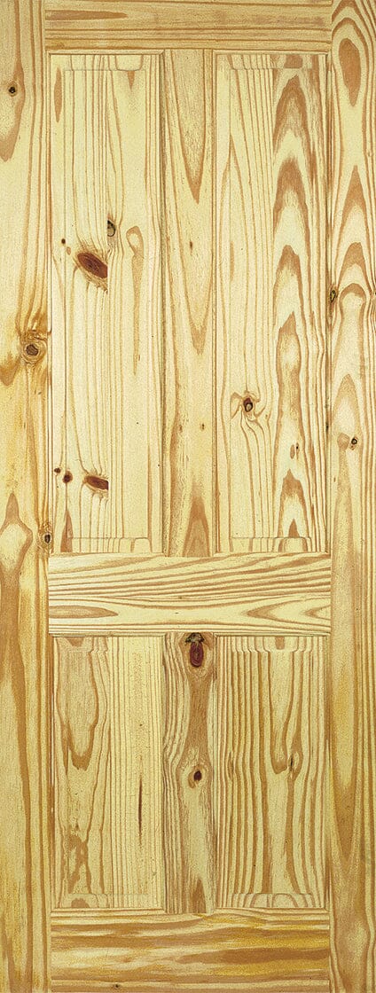 Knotty Pine 4 Panel Unfinished Internal Door