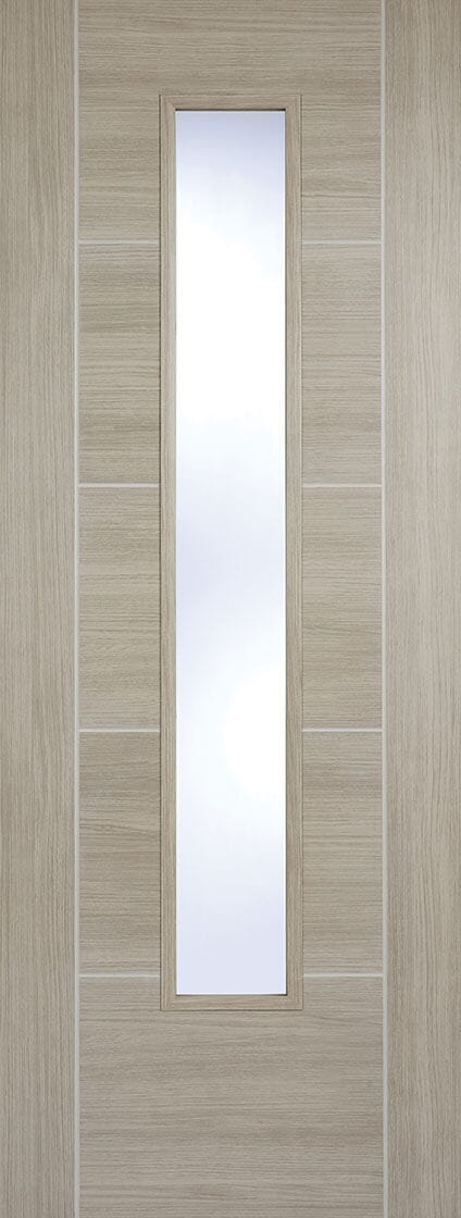 Light Grey Laminated Vancouver Glazed Pre-Finished Internal Door