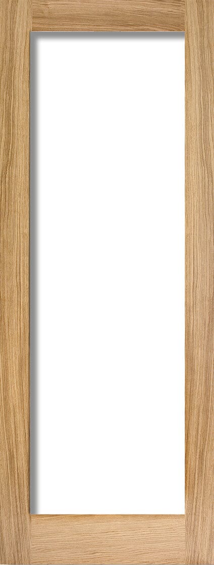 Oak Pattern 10 Glazed 1 Light Clear Unfinished Internal Fire Door FD30