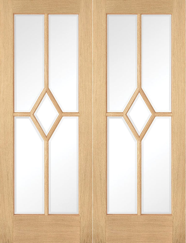Oak Reims Glazed Pair Pre-Finished Internal French Door