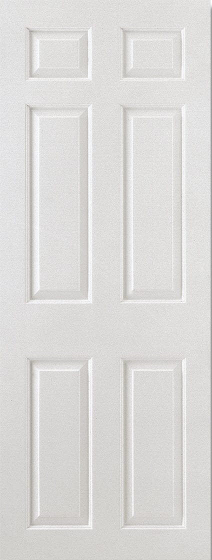 White Moulded Smooth 6 Panel Square Top Primed Internal Fire Door FD30